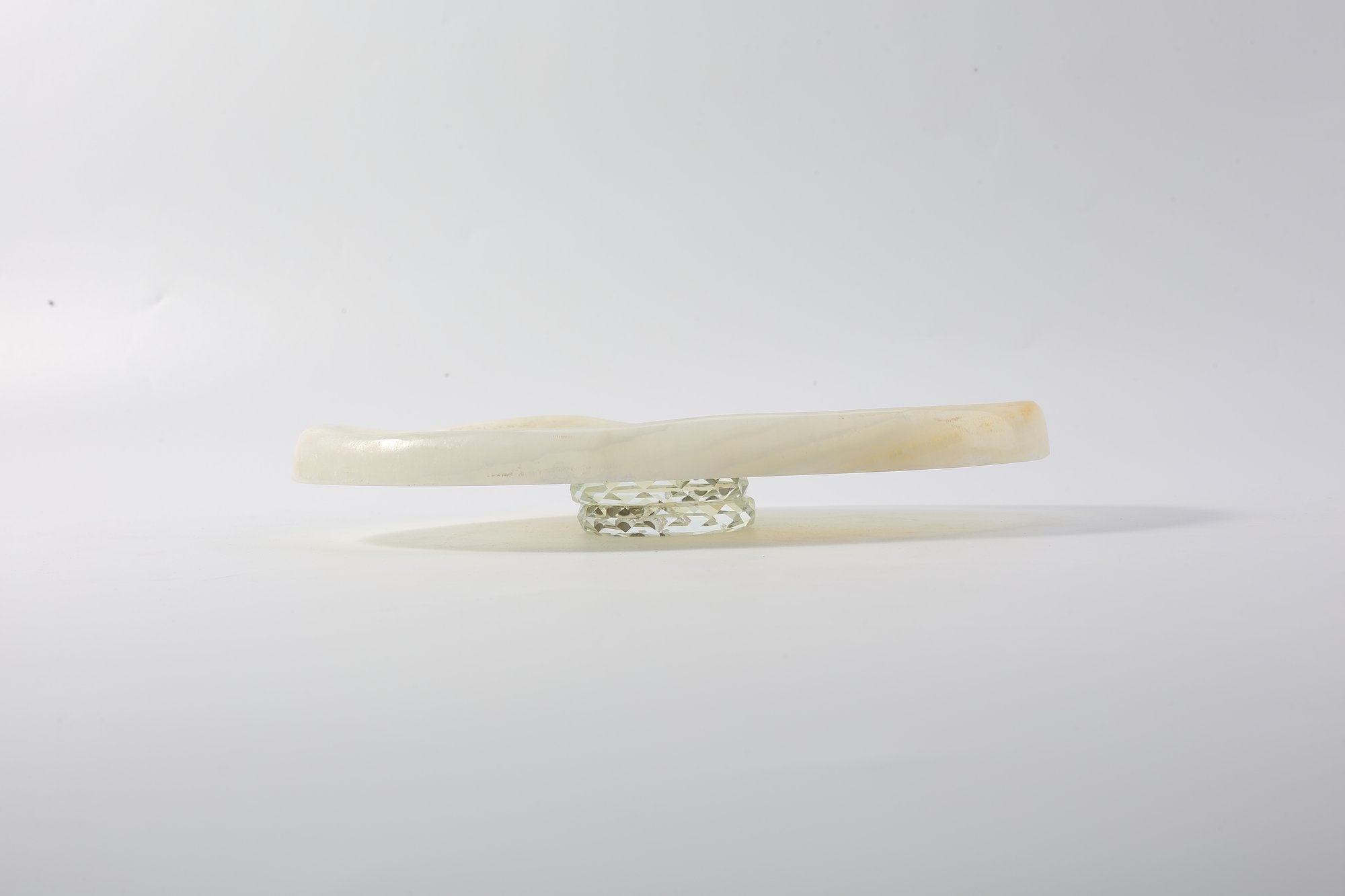 Koville lace edge storage tray for small items in Green Onyx natural stone
