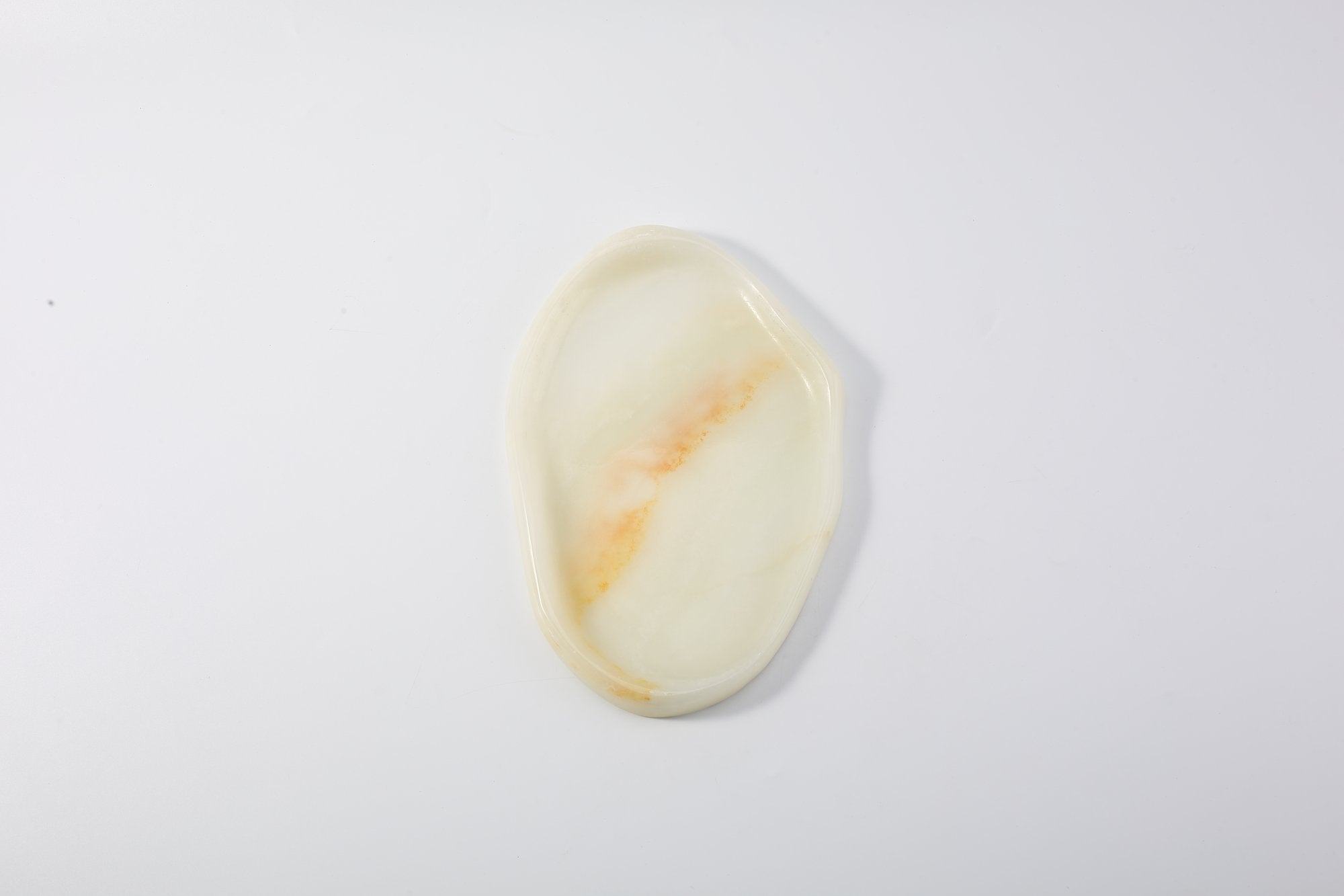 Koville lace edge storage tray for small items in Green Onyx natural stone