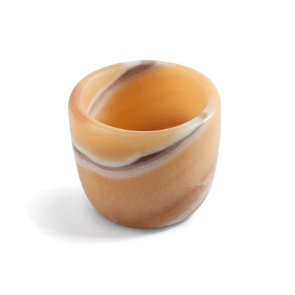 Koville Natural Stone Tea Cup for Ritual Serving - Diameter 59 mm (47 mm inner) x Height 49 mm x Wall Thickness 6 mm in natural stone, product view 5