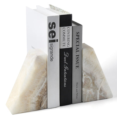 Koville Natural Stone Trapezoid Bookends in Five Sizes in natural stone, product view 130