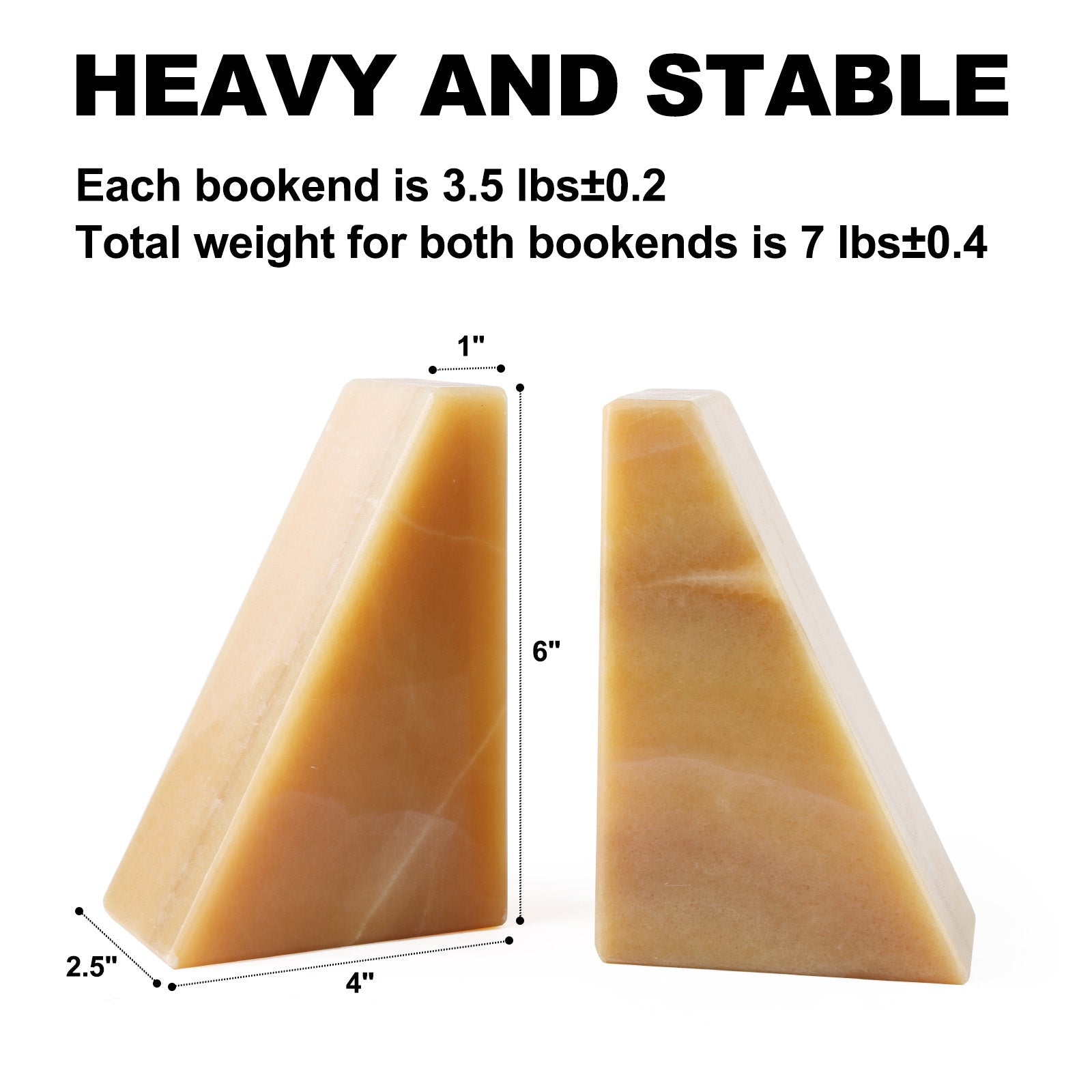 Koville Natural Stone Trapezoid Bookends in Five Sizes in natural stone, product view 25