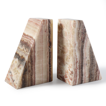 Koville Natural Stone Trapezoid Bookends in Five Sizes in natural stone, product view 123