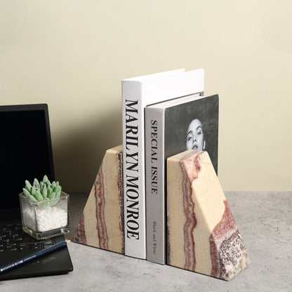 Koville Natural Stone Trapezoid Bookends in Five Sizes in natural stone, product view 122