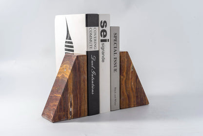 Koville Natural Stone Trapezoid Bookends in Five Sizes in natural stone, product view 132
