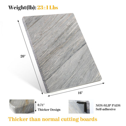 Koville natural stone pastry board in Aurora Blue