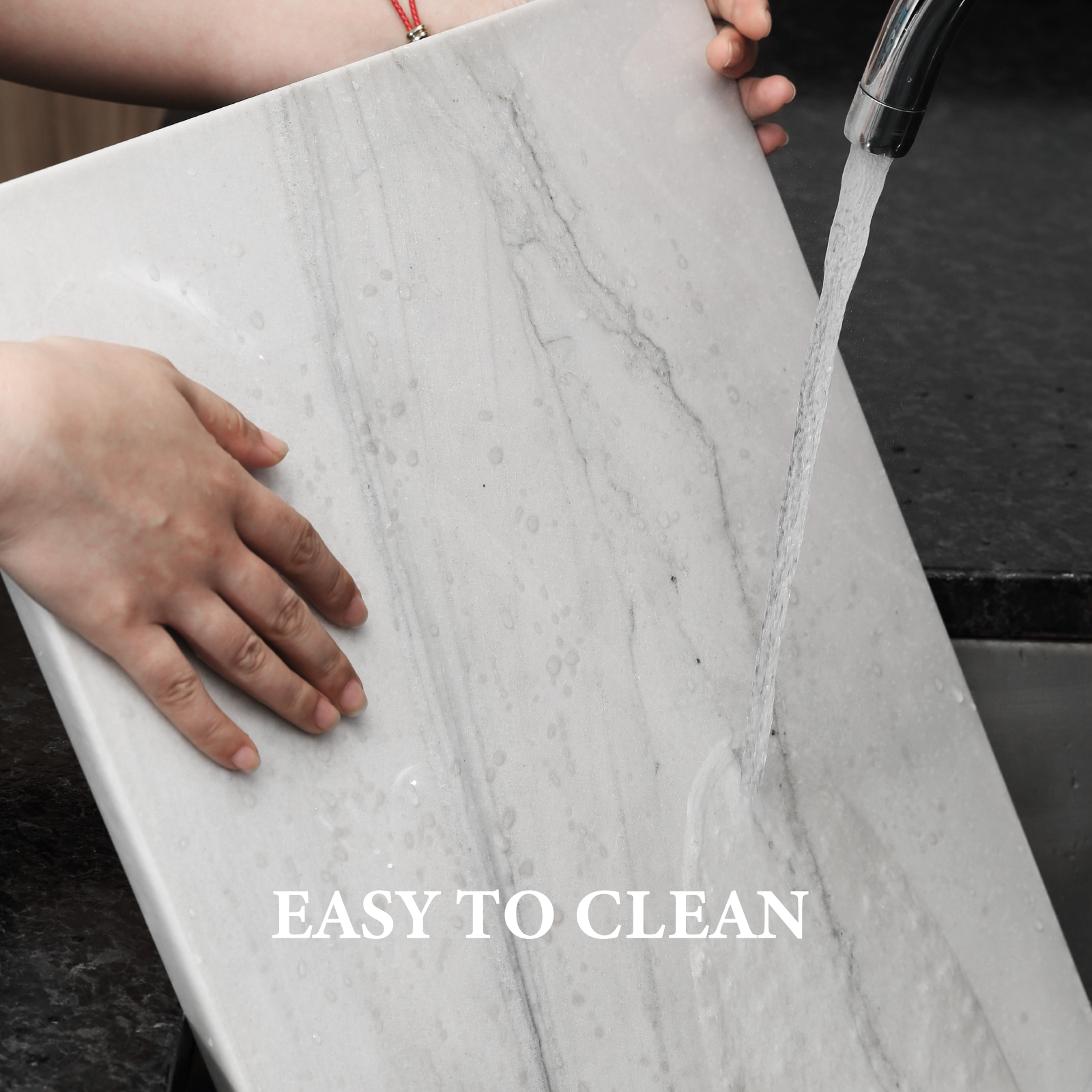 Koville natural stone pastry board in White Macaubas