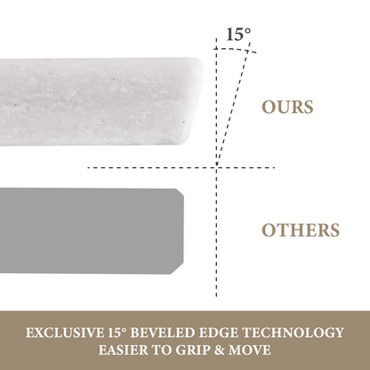 Koville natural stone pastry board in White Macaubas