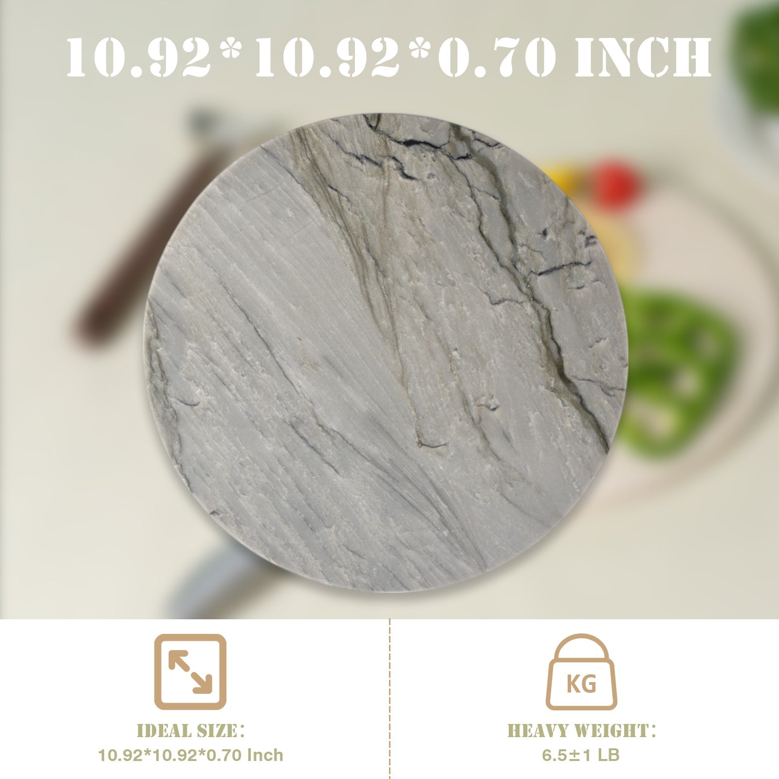 Koville round natural stone pastry board - Koville_Quartzite_Pastry_Board_-_round_D_280_Platino_Dark_7.jpg