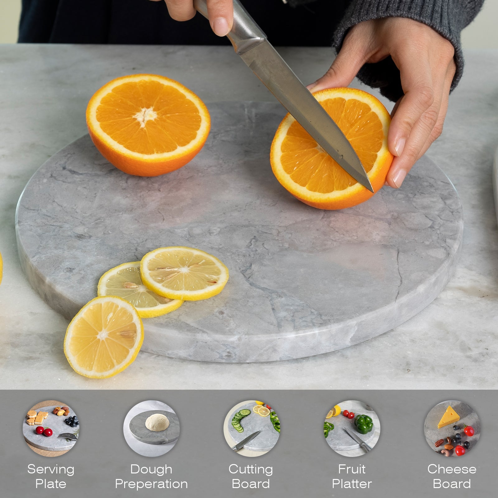 Koville round natural stone pastry board - Koville_Quartzite_Pastry_Board_-_round_D_280_super_white_8.jpg