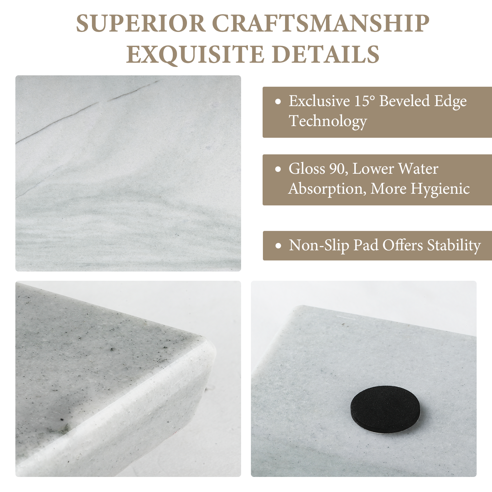 Koville natural stone pastry board in Maldivi