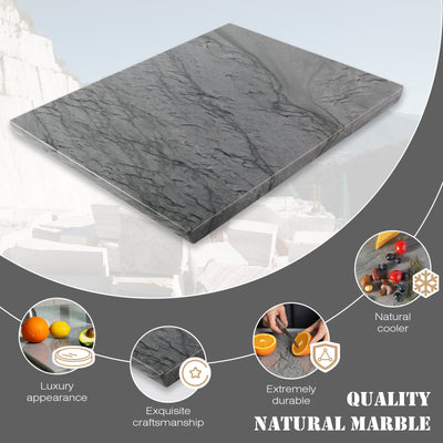 Koville natural stone pastry board in Platino Dark