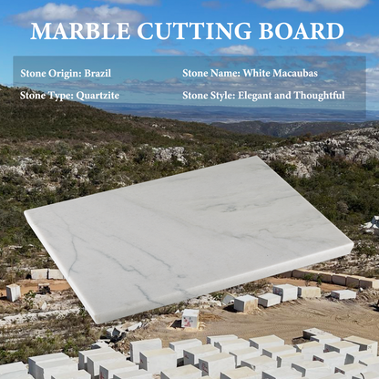 Koville natural stone pastry board in White Macaubas