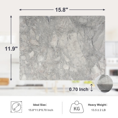 Koville natural stone pastry board in super white