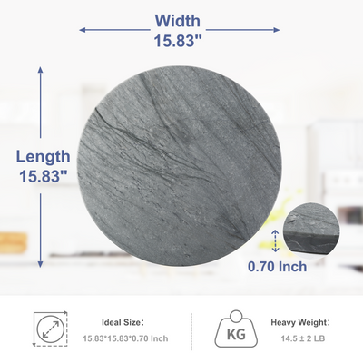Koville round natural stone pastry board - Koville_Quartzite_Pastry_Board_-round_D_406_Platino_Dark_4.png