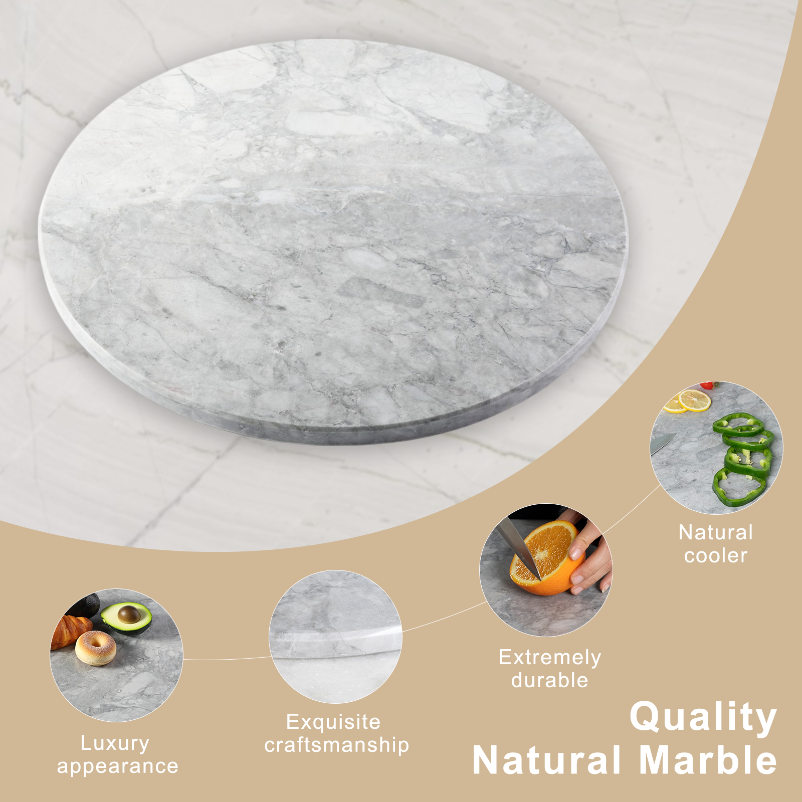 Koville round natural stone pastry board - Koville_Quartzite_Pastry_Board_-round_D_406_super_white_3.png