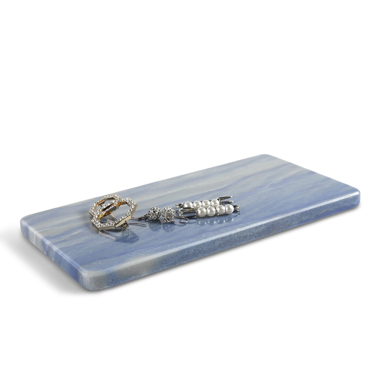 Koville natural stone storage tray in Azul Macaubas, 200 x 100 x 10 mm, product view