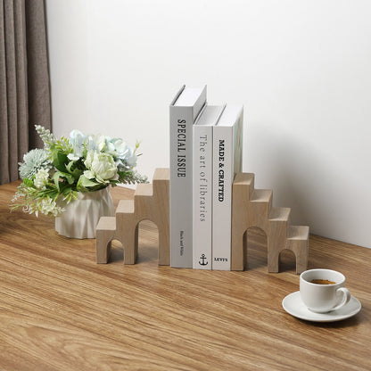Koville Natural Stone CastleGuard Bookend Set for Shelves in Natural Stone - material detail