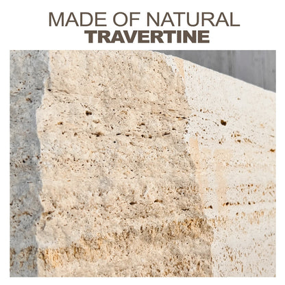 Koville Natural Stone Adhesive Edge Square Trays in Travertine, product view 26