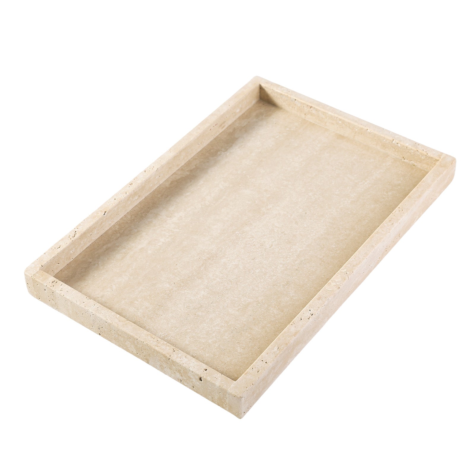 Koville Natural Stone Adhesive Edge Square Trays in Travertine, product view 29