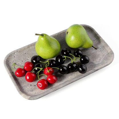 Koville Natural Stone Rectangular Serving Tray for Tables - 350 x 200 in natural stone, product view 4