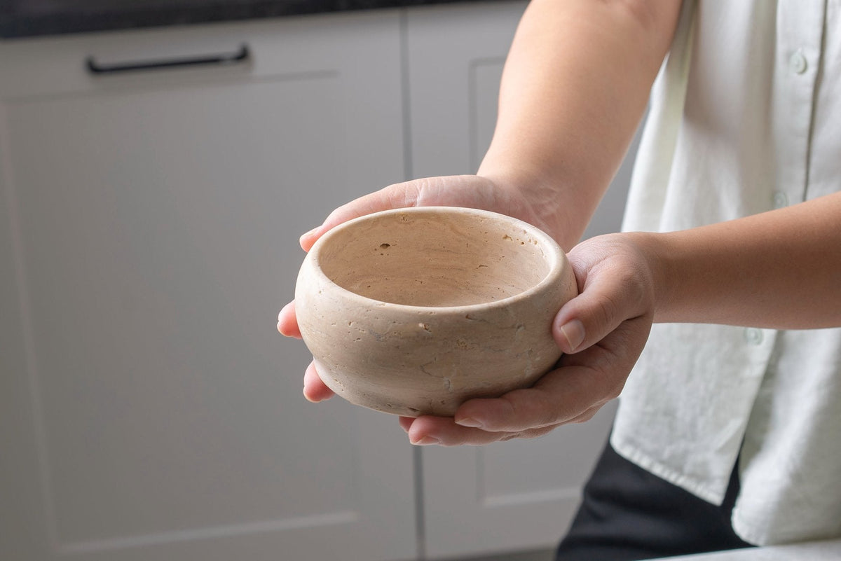 Koville Natural Stone Square Catchall for Everyday Essentials - 120 x 120 x 50 in natural stone, product view 3