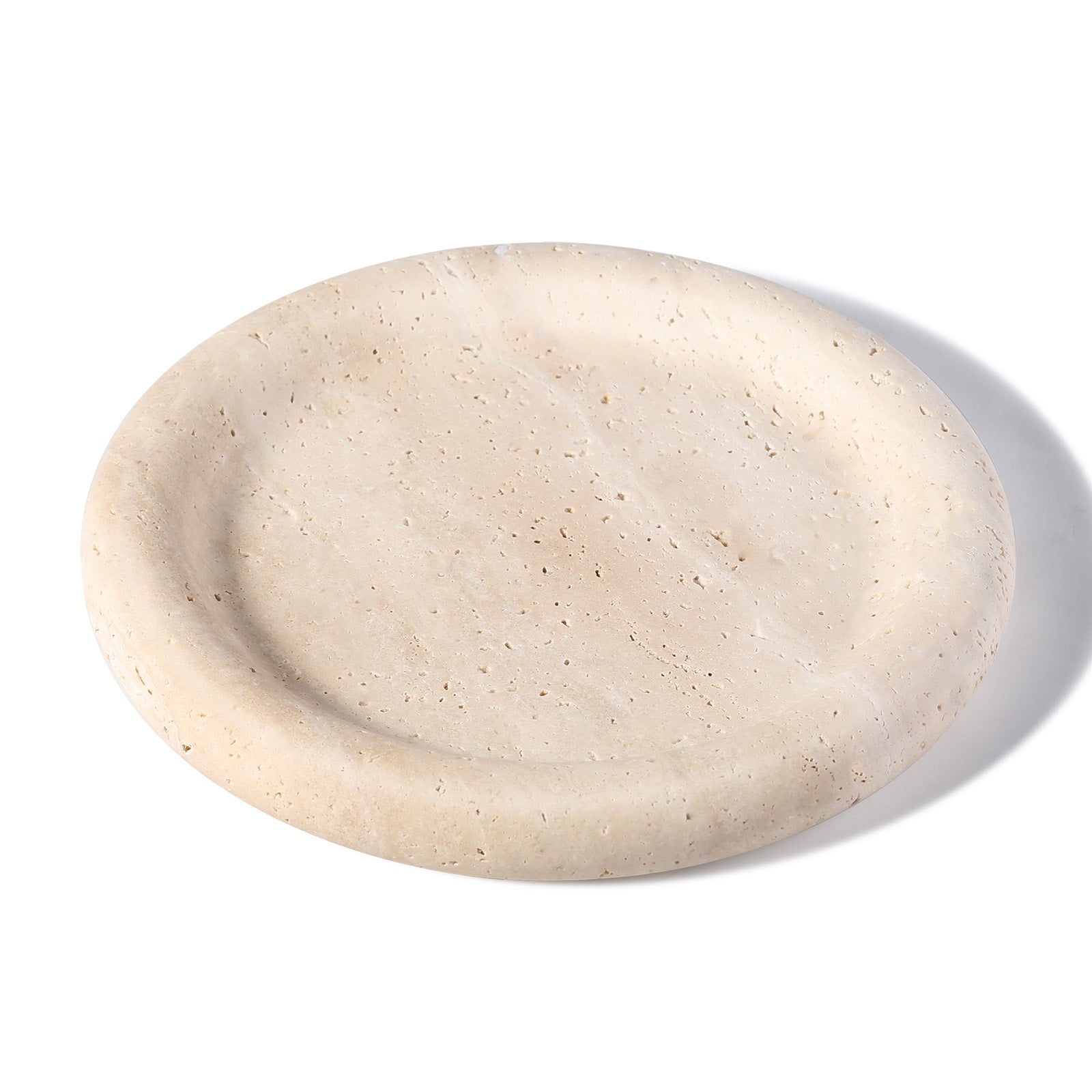 Koville chess piece edge tray for tabletop storage in Travertine natural stone