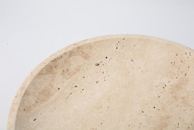 Koville high-footed fruit bowl in natural stone