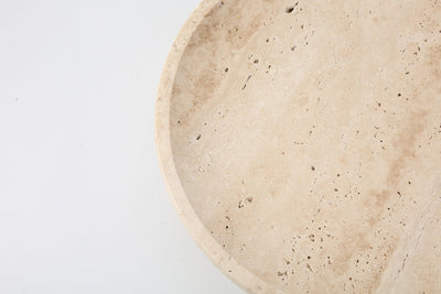 Koville high-footed fruit bowl in natural stone