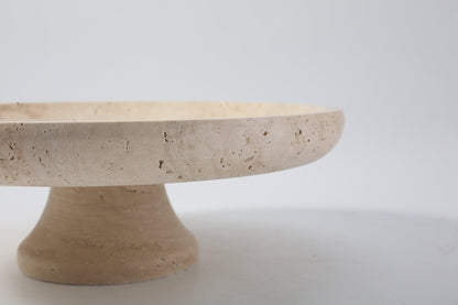 Koville high-footed fruit bowl in natural stone