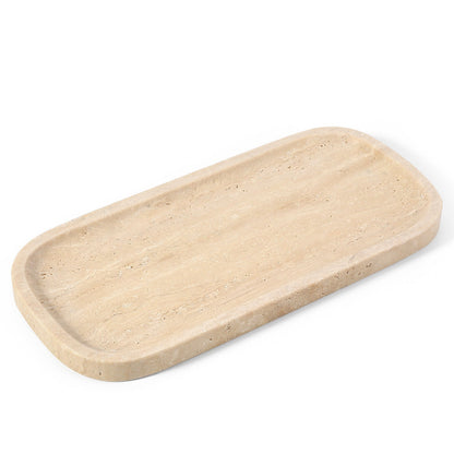 Koville Natural Stone One-Piece Square Trays in Light BeigeTravertine, product view 184