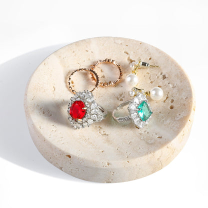 Koville Natural Stone Tea Cups in Travertino Romano, product view 13