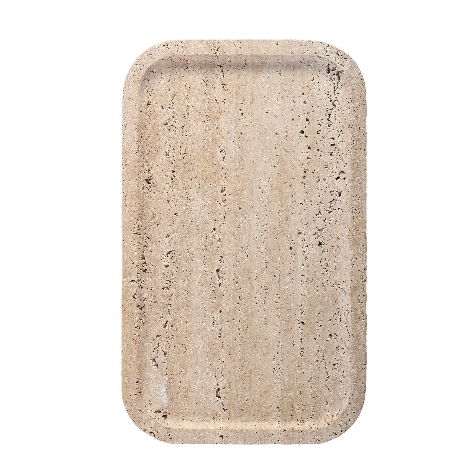 Koville Natural Stone One-Piece Square Trays in Travertino Romano, product view 188