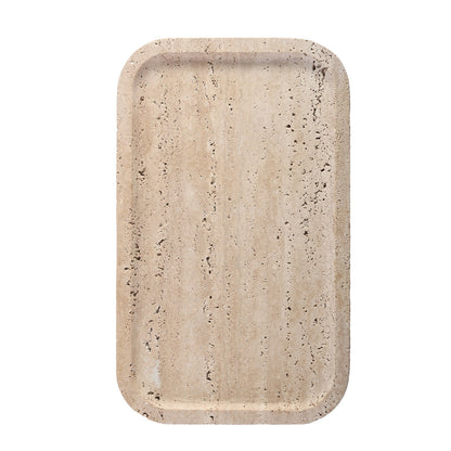 Koville Natural Stone One-Piece Square Trays in Travertino Romano, product view 188