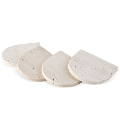 Koville Natural Stone Square Coaster Set for Table Protection in Natural Stone - natural stone finish