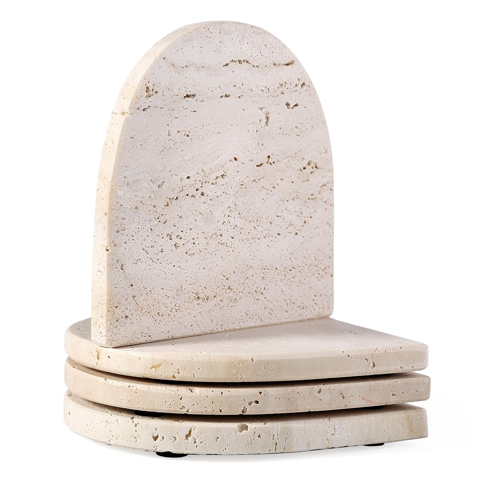 Koville Natural Stone Square Coaster Set for Table Protection in Natural Stone - product presentation