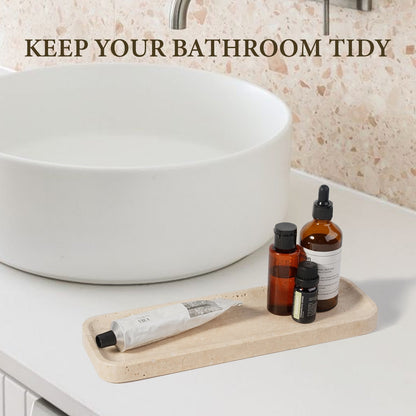 Koville Natural Stone One-Piece Square Trays in Light BeigeTravertine, product view 196
