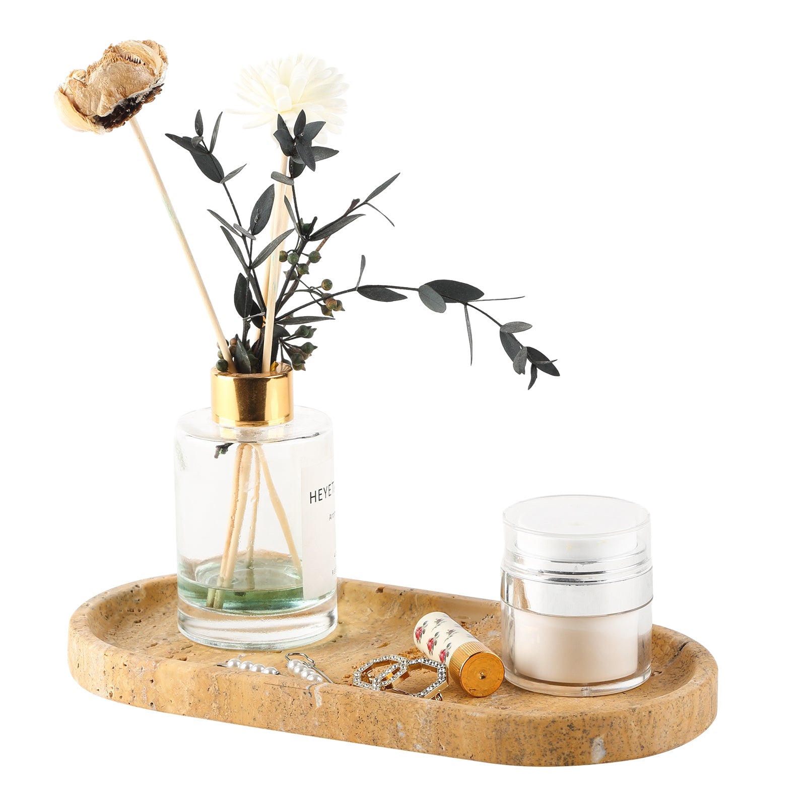 Koville natural stone runway storage tray, 250 x 125 mm