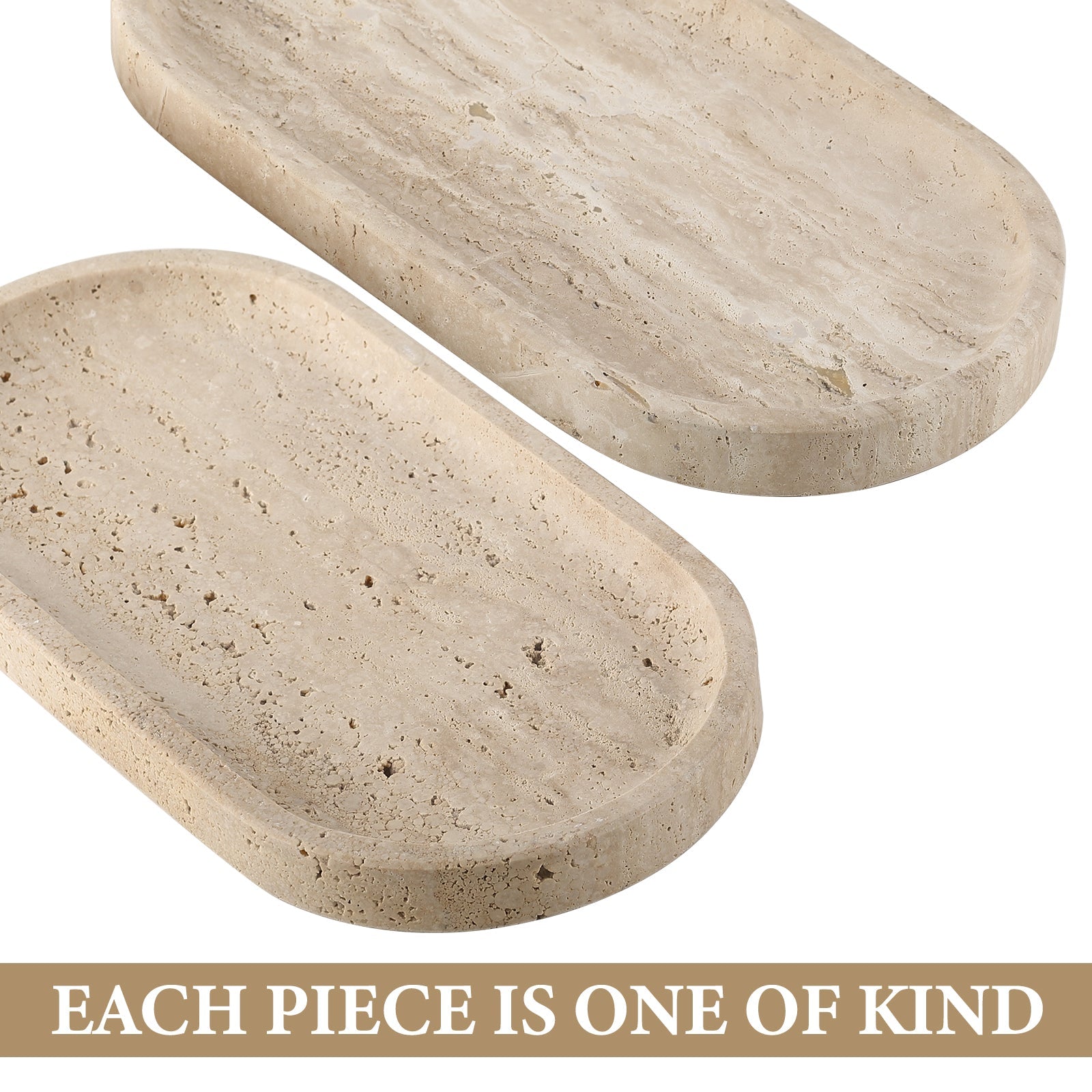 Koville natural stone runway storage tray, 250 x 125 mm