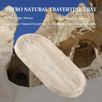 Koville natural stone runway storage tray, 250 x 125 mm