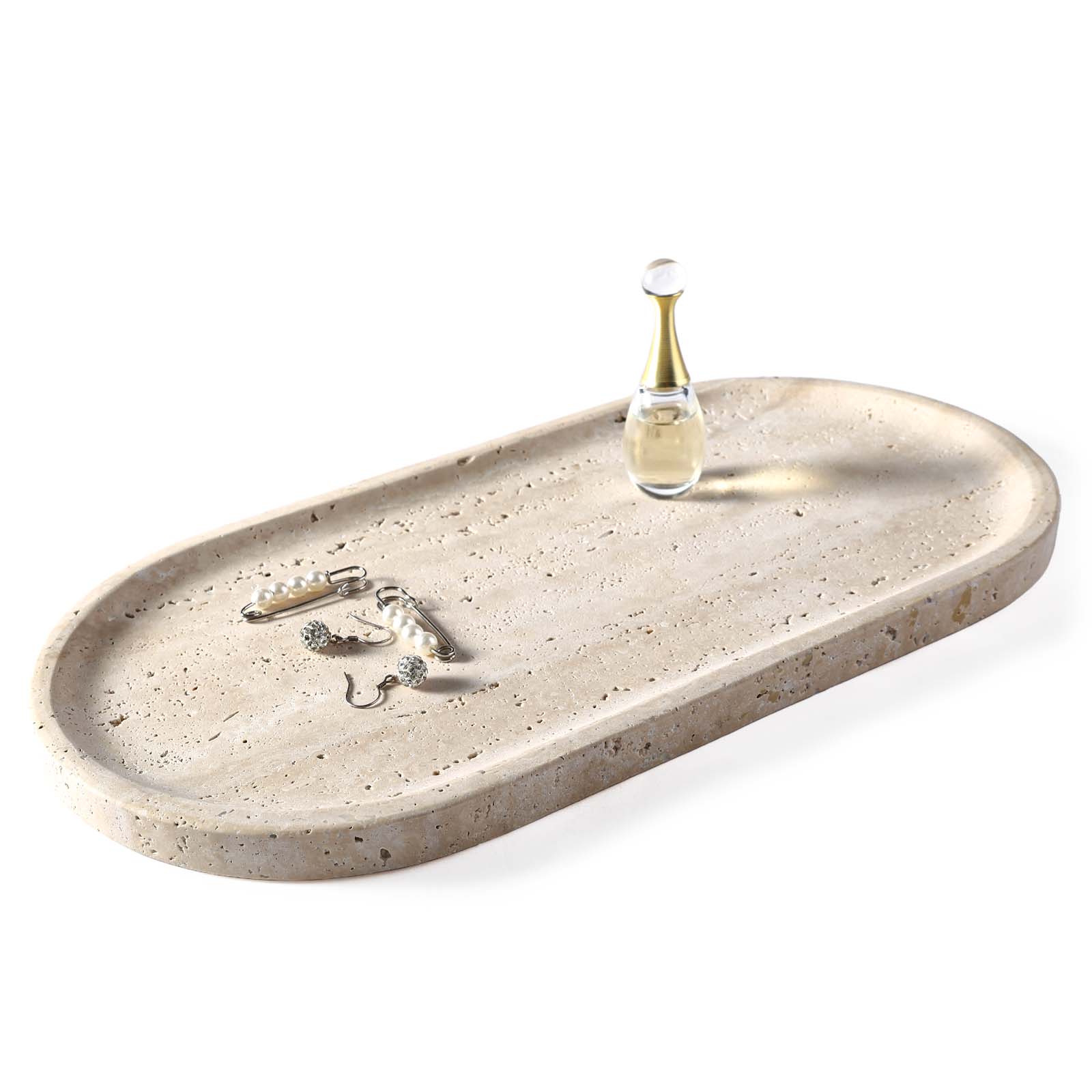 Koville natural stone runway storage tray, 305 x 152 mm