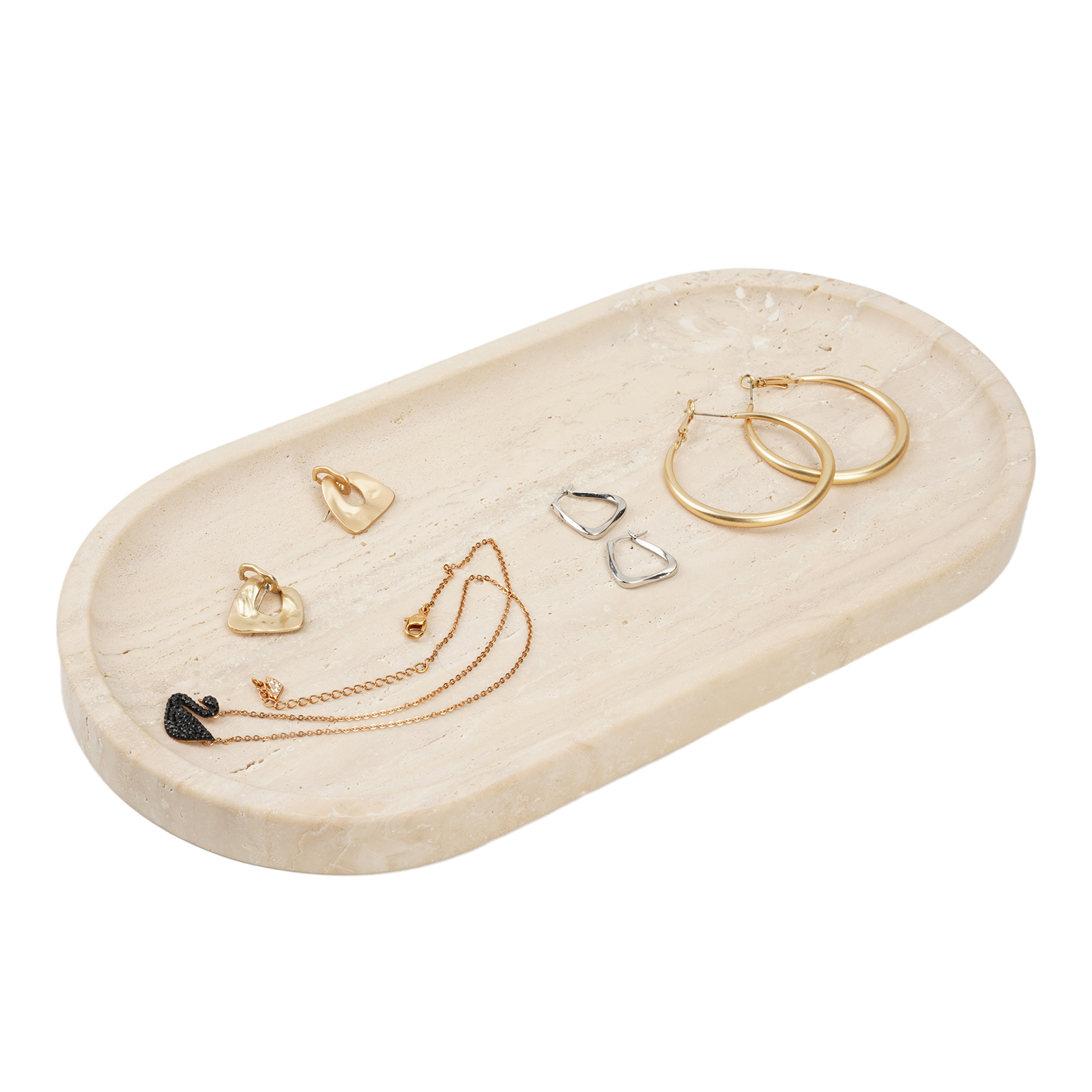 Koville natural stone runway storage tray, 305 x 152 mm