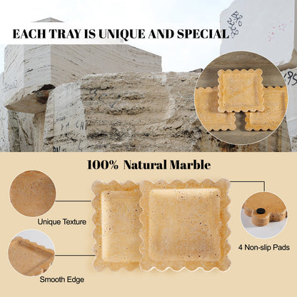 Koville Natural Stone Jewelry Trays in Golden Travertine, product view 25