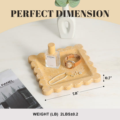 Koville Natural Stone Jewelry Trays in Golden Travertine, product view 26