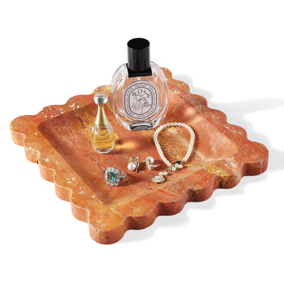 Koville Natural Stone Jewelry Trays in Red Travertine, product view 29