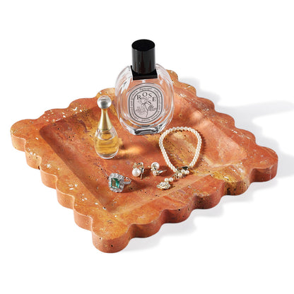 Koville Natural Stone Jewelry Trays in Red Travertine, product view 29