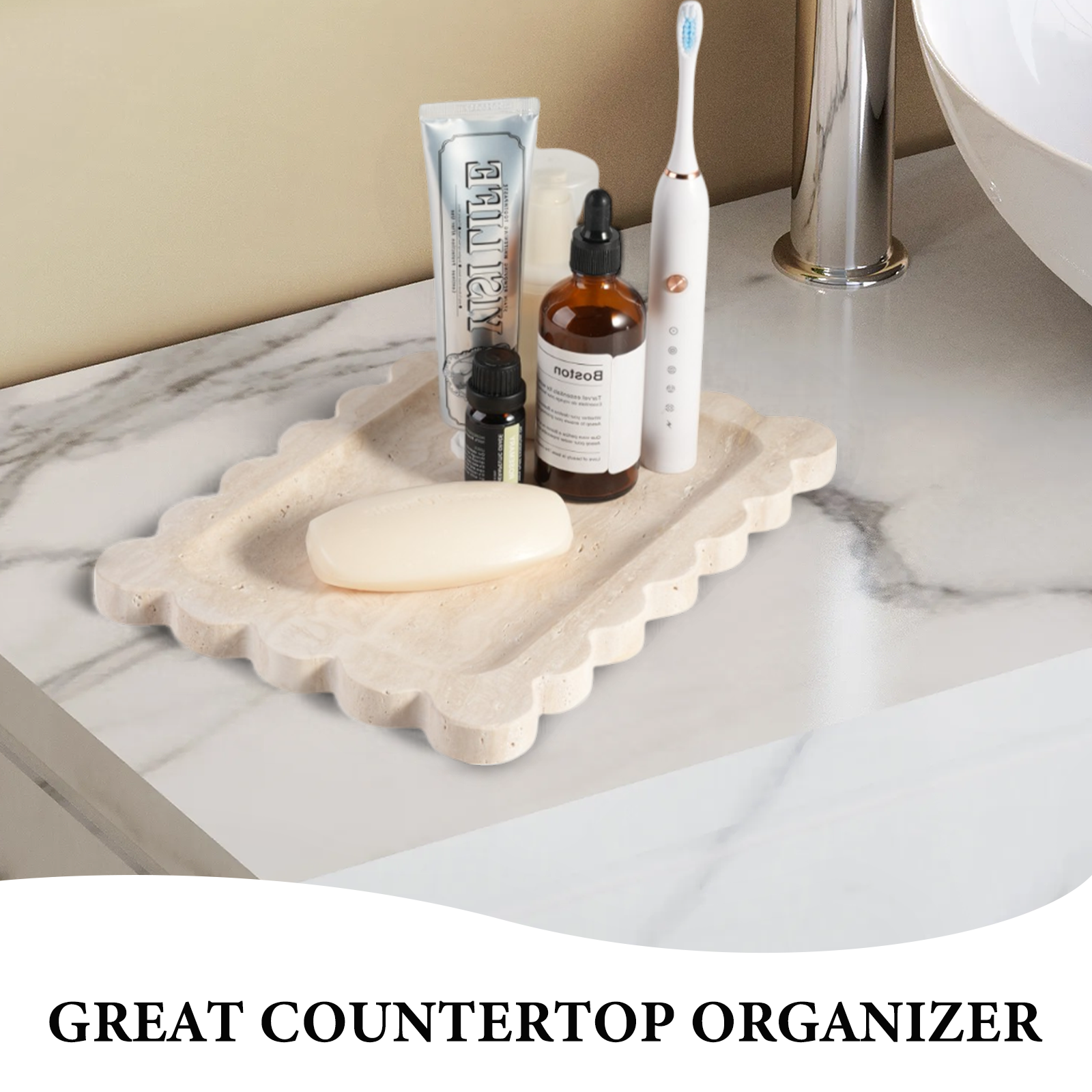 Koville Natural Stone Jewelry Trays in Travertine, product view 42
