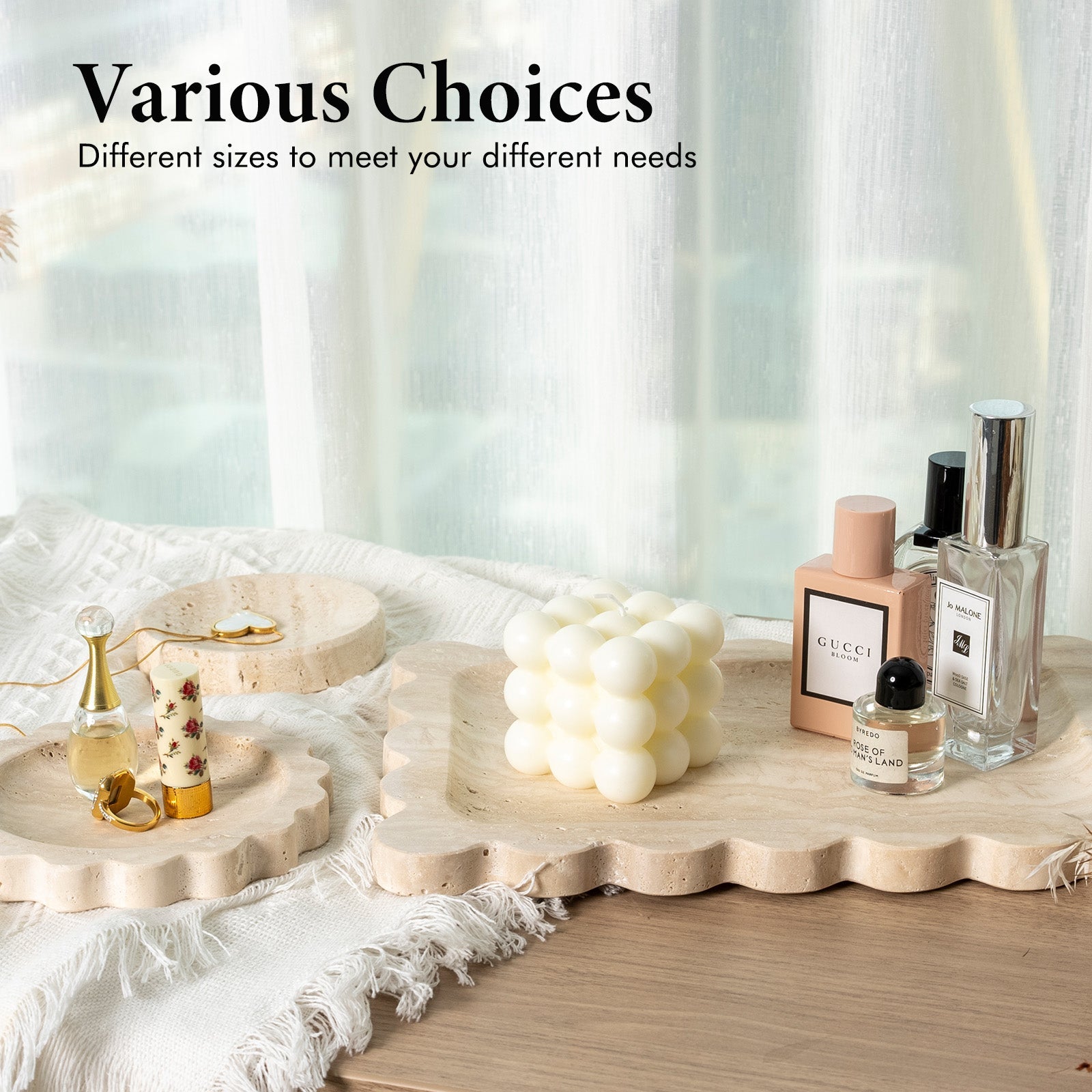 Koville Natural Stone Jewelry Trays in Travertine, product view 43