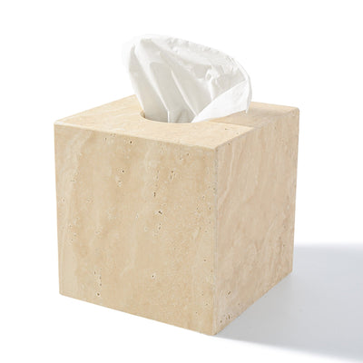 Koville Natural Stone Square Tissue Box for Tabletops - 145 x 145 x 145 in natural stone, product view 1
