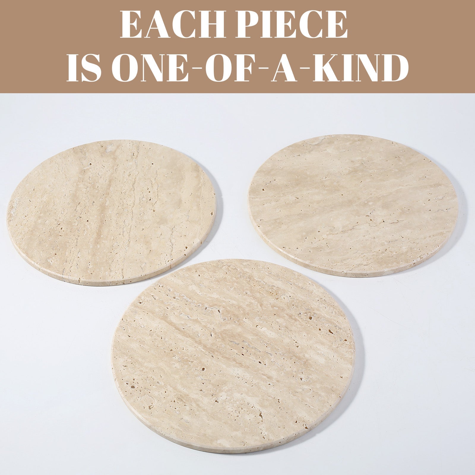 Koville Natural Stone Square Storage Tray for Everyday Use - 250 in natural stone, product view 4