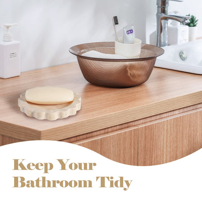 Koville natural stone wavy edge storage tray - stone surface detail